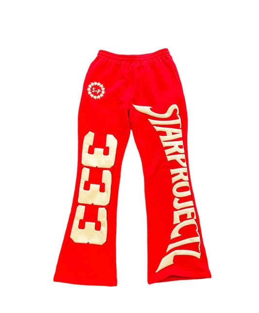 Red SP Flared Sweatpants