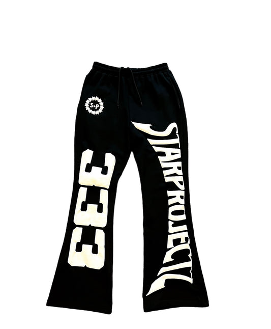 Black SP Flared Sweatpants